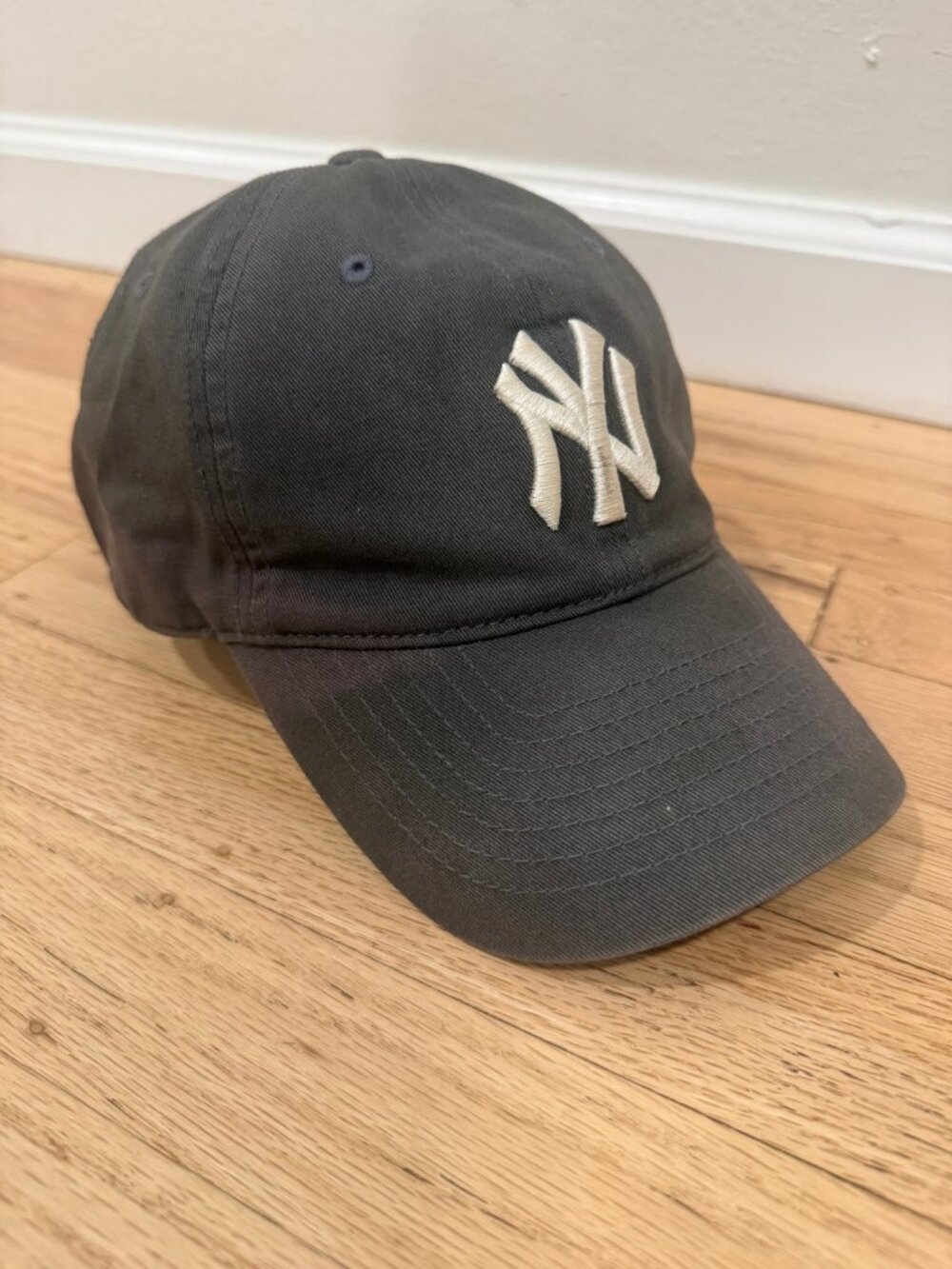 MLB New York Yankees Navy Ball Cap - White NY Logo - Adjustable